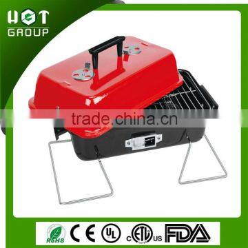 Outdoor portable foldable square charcoal bbq grill