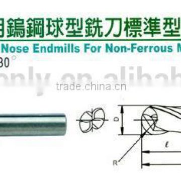 Ball Nose End Mills for Non-Ferrous Metal