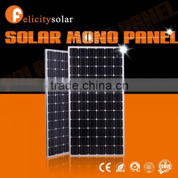 2016 Guangzhou Felicity wholesale 200w/36v mono solar panel with aluminum frame
