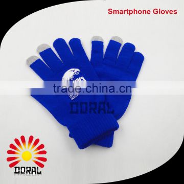 2016 Custom Knitted Gloves Acrylic Touch Screen Gloves For Mobile Phone