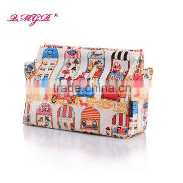 Lady Classical Fashion Square waxed canvas cartoon hand bag