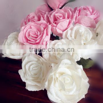 wedding decoration paper flower, handmade flower, party decoration flower, pink paper flower