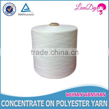 Manufacturer directly wholesale 60/2 semi-dull 100% polyester yarn in plastic or paper cone for knitting and weaving