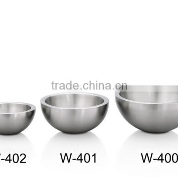stainless steel fruit double wall bowl