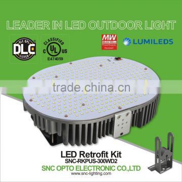 Factory price led retrofit kits dlc used as shoebox light/street light 5 years guarantee