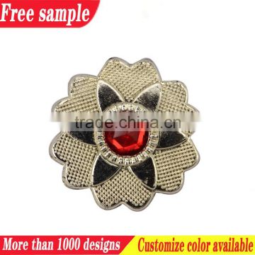 Red color rhinestone plastic shoes clips decoration accessories