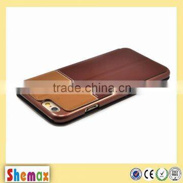 High qualiy fancy mobile phone leather flip cover case for apple iphone 6