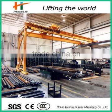 New Series 15 Ton Outdoor Semi Gantry Crane With Trolley