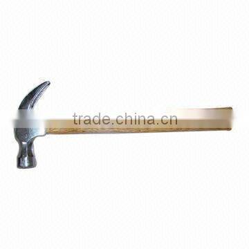 hammer With wood handle, Forged Carbon Steel Head, Heat treatment HRC 47-55