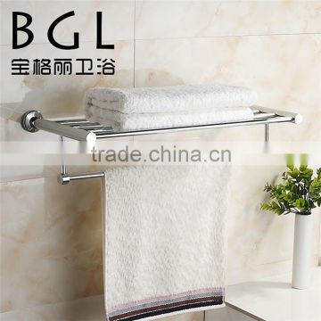 2015news most popular stainless steel 304 bathroom design Chrome finishing towel shelf