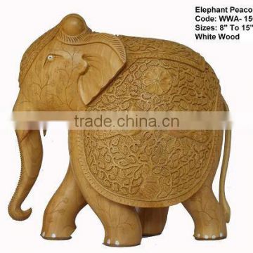 White Wood elephant Handicraft