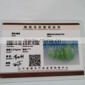 Chinese famous Xiuyan jade crafts Natural jade eggs with jade material certification