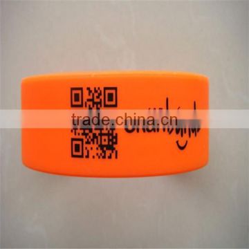 Customized QR code silicoen id bracelet for sports