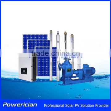 1.1KW Solar Pump Kit Rated Flow 8CBM/h Head 27m Water Supply System Kit NO. AK8-27-1K1 Pump Inverter Solar Panel All In One