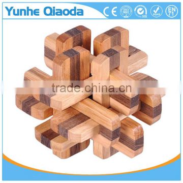 Classic IQ Mind Test Wooden Brain Teaser Puzzles Kongming Locks for Adults and Kids