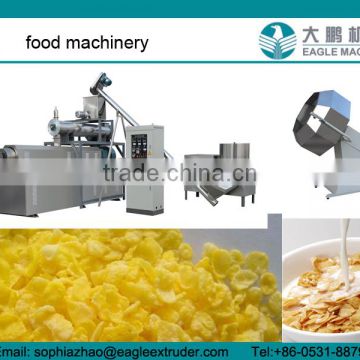 China automatic breakfast cereal processing line and corn flakes making machine