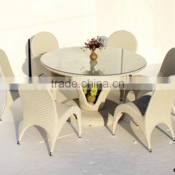 Aluminum Tube and Waterproof Wicker Table and Chairs
