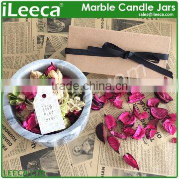 Big Size Home Premium Marble Candle Holder Jars