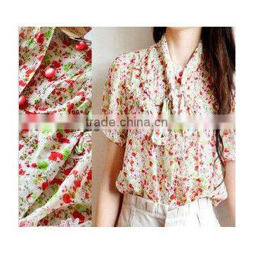 Women's new printed chiffon style blouse pattern