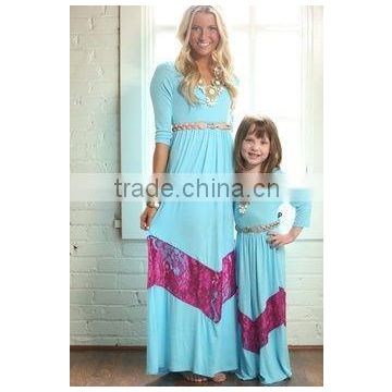 Family clothes for mommy and me same design mother and daugher dress design summer