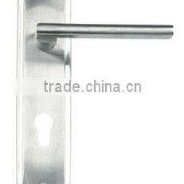 LH240-4:Solid Stainless Steel Entrance Handle with Plate