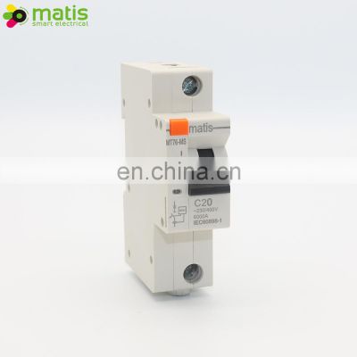 Wholesale good quality Matis 1 amp 32amp 63amp remote control intelligent circuit breaker mcb