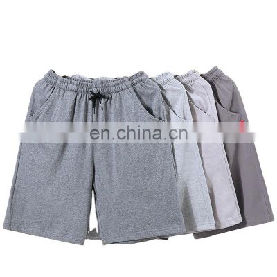 100% cotton men's summer loose plus size casual big pants fitness training running shorts with pockets custom jogger
