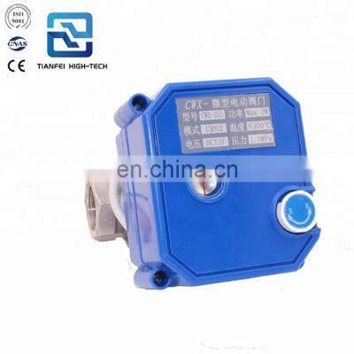 motorized ball valve dn20NPT full bore SS304 cwx-25s dn20 2-way manual 2 way motorized valve