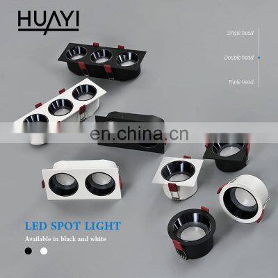 HUAYI High Brightness Aluminum Housing 6 12 18 24 36 54 W Hotel Ceiling Indoor Recessed Spotlight LED