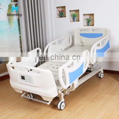 Fast Delivery Fully Electric Med Beds Adjustable 5 Functions Hospital Medical ICU Bed With ABS Side Rails