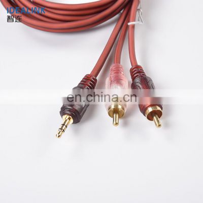 Factory Supply 3.5mm Male to Male 2RCA Audio Video Cable for DVD Player/HDTV