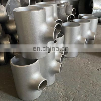 Black Butt Welding Pipe Fitting Tee Seamless Straight/Reducing Tee Black Beaded With Ribs Equal Tee For Structure Pipe