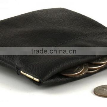 Top quality leather coin purse slim genuine leather coin purse for men