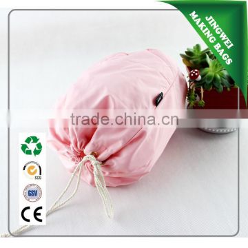 2016 hot sale fine polyester round bottom drawstring packing bags