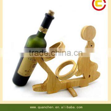 Eco-Friendly bamboo decorating wine bottle shelf