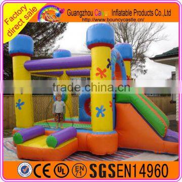 2016 Hot sale commercial cheap inflatable bouncer,jumping bouncy castle with slide