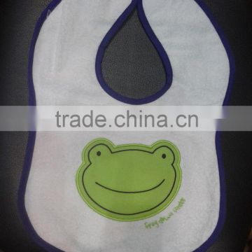 cotton infants & toddlers&children baby bibs customized logo available embroidered frog