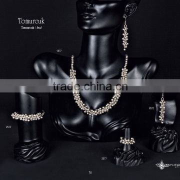 Fashion turkish style silver plated necklace Tomurcuk 1577