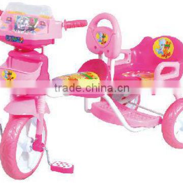 girl two seats child tricycle 3018Y