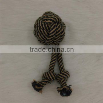 Throw pet rope cat dog pet toy with knotted ball