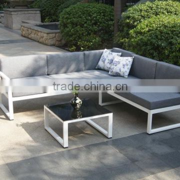 low price garden outdoor sofa furniture, aluminum garden corner sofa set, white patio sofa