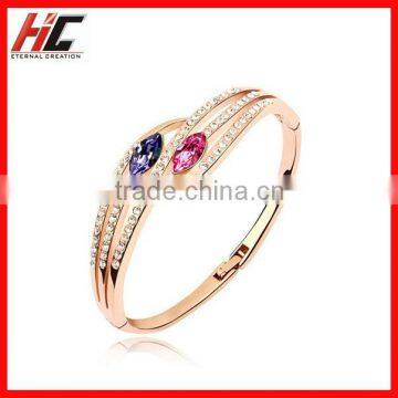 2013 wholesale Fashion New Arrival Gold Plated Alloy Bracelet with crystal