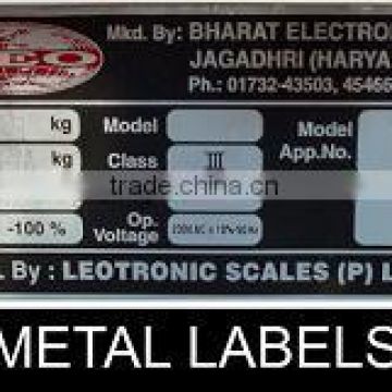 Aluminium Metal Labels And Tags