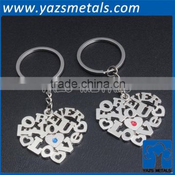 Metal heart shape wedding gifts key chain