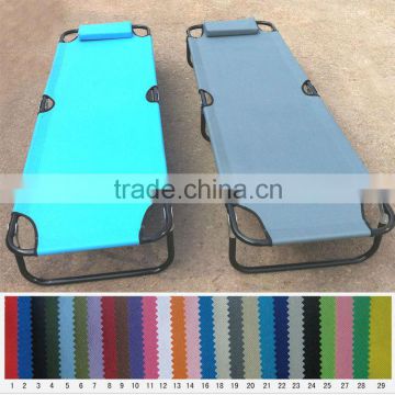 Modern design metal folding bed with pillow.