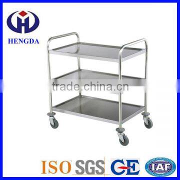 Easy to wipe stainless steel cart