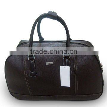 fashion PU leather travel duffel trolley bag 2012