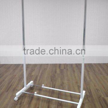 Single clothes hanging stand Garment Rack White