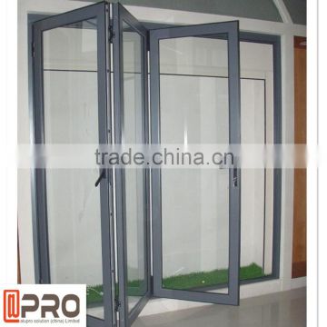 Australian standard aluminum bi fold doors folding door with double glazing prices of China manufacturer