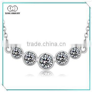 Classic 925 sterling silver necklace cz